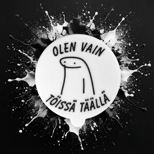 "Olen vain töissä täällä" Tölkin kansi